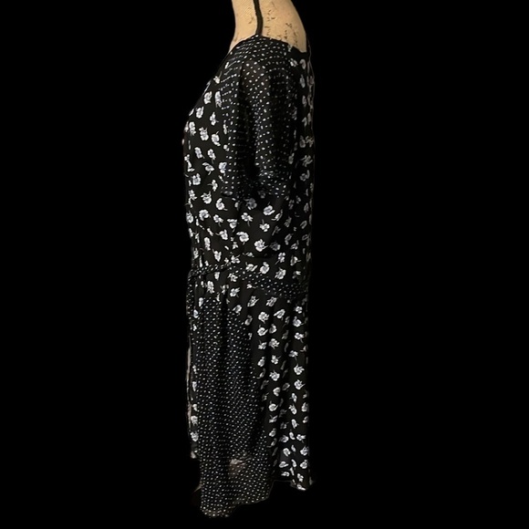 Lane Bryant lined mixed print floral asymmetrical maxi dress. NWT - Picture 4 of 9